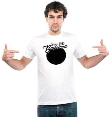 UDNAG Graphic Print Men Round Neck White T-Shirt