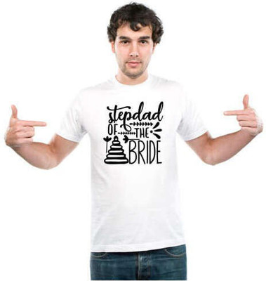 UDNAG Printed Men Round Neck White T-Shirt