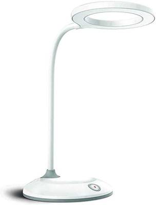 PHILIPS Orbit 5W Colour Changing Warm White to Natural White to Cool White &amp; Rechargeable Touch Controlled Table Lamp / Desk Light with Brightness Control (White), Standard Table Lamp  (32 cm, White)