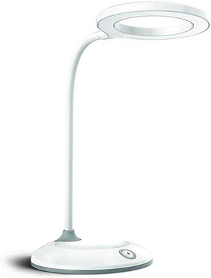 PHILIPS Orbit 5W Colour Changing Warm White to Natural White to Cool White & Rechargeable Touch Controlled Table Lamp / Desk Light with Brightness Control (White), Standard Table Lamp(32 cm, White)