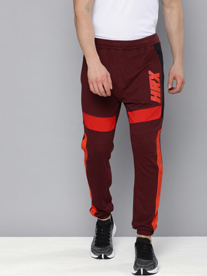 HRX by Hrithik Roshan Colorblock Men Maroon Track Pants