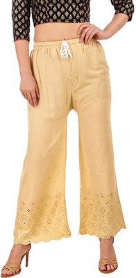 fheo Regular Fit Women Beige Trousers