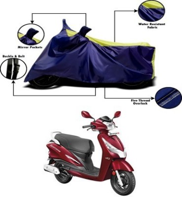 Human Plus Waterproof Two Wheeler Cover for Hero(Destini 125, Yellow, Blue)