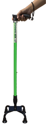 KDS SURGICAL 4 Leg Quadripod Green Dori Height Adjustable Walking Stick