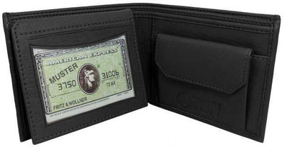 SAGIRON Men Black Artificial Leather Wallet(9 Card Slots)
