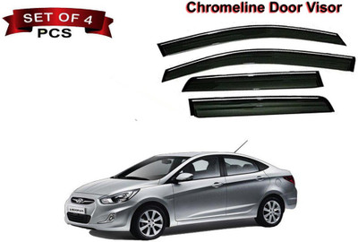 Auto E-Shopping For Front, Rear Wind Deflector(Tinted Hyundai Verna)