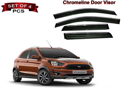Auto E-Shopping For Non-convertibles Front, Rear Wind Deflector(Tinted Ford Freestyle Ambiente Petrol)