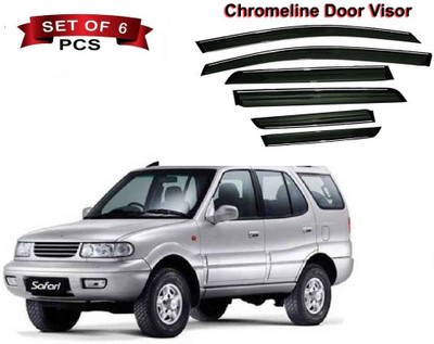 Auto E-Shopping For Convertibles Front, Rear Wind Deflector(Tinted Tata Safari)