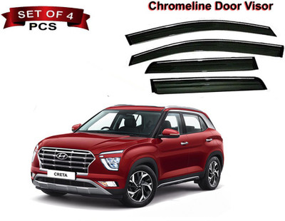 Auto E-Shopping For Front, Rear Wind Deflector(Tinted Hyundai Creta)
