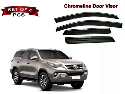 Auto E-Shopping For Front, Rear Wind Deflector(Tinted Toyota Fortuner)