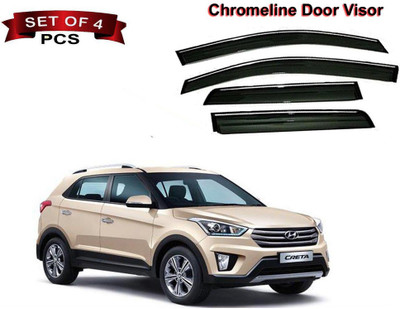 Auto E-Shopping For Front, Rear Wind Deflector(Tinted Hyundai Creta)