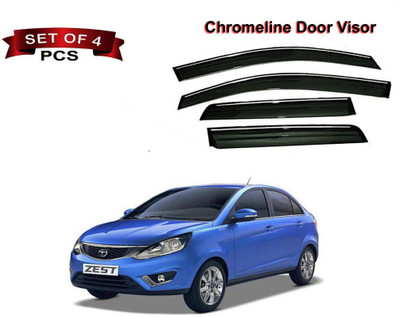 Auto E-Shopping For Front, Rear Wind Deflector(Tinted Tata Zest)