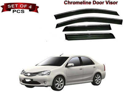 Auto E-Shopping For Front, Rear Wind Deflector(Tinted Toyota Etios)