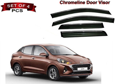 Auto E-Shopping For Front, Rear Wind Deflector(Tinted Hyundai Aura E Petrol)