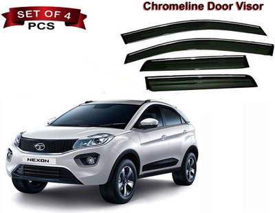 Auto E-Shopping For Front, Rear Wind Deflector(Tinted Tata Nexon)