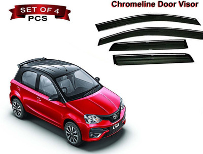 Auto E-Shopping For Front, Rear Wind Deflector(Tinted Toyota Etios Liva)