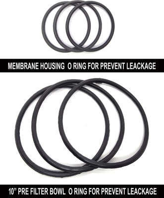 bioway 10'' BOWL O RING BLACK 3PCS WITH RO MEMBRANE HOUSING O RING BLACK 3PCS SUITABLE WITH MOST OF PRE FILTER BOWL HOUSING FOR PREVENT LEACKAGE Single Sided Socket Wrench(Pack of 6)