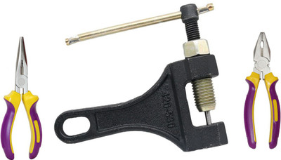 Digital Craft Combo of 3 Items Bicycle Chain Pin Remover Bike Link Breaker Splitter MTB Cycle Repair Tool Bicycle Chain Puller Link Extractor Cycling Repair with Nose Plier & Plier Single Sided Speciality(Pack of 1) Digital Craft Combo of 3 Items Bicycle Chain Pin Remover Bike Link Breaker Splitter MTB Cycle Repair Tool Bicycle Chain Puller Link Extractor Cycling Repair with Nose Plier & Plier Single Sided Speciality(Pack of 1)