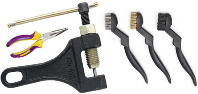 Digital Craft Combo of 3 Items Bicycle Chain Pin Remover Bike Link Breaker Splitter MTB Cycle Repair Tool Bicycle Chain Puller Link Extractor Cycling Repair with Nose Plier & Brush Set Single Sided Speciality(Pack of 3) Digital Craft Combo of 3 Items Bicycle Chain Pin Remover Bike Link Breaker Splitter MTB Cycle Repair Tool Bicycle Chain Puller Link Extractor Cycling Repair with Nose Plier & Brush Set Single Sided Speciality(Pack of 3)