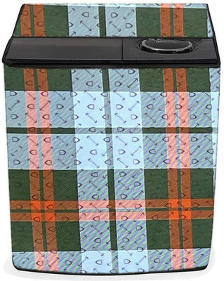 SAVEIT Semi-Automatic Washing Machine  Cover(Width: 86 cm, Green, Orange)