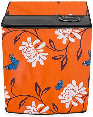 SAVEIT Semi-Automatic Washing Machine  Cover(Width: 81 cm, Orange, White)