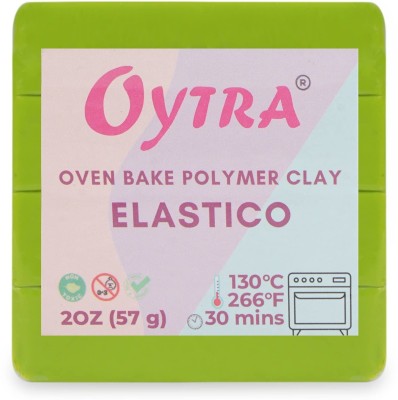 OYTRA Polymer Clay Elastico Series 57g / 2OZ Oven Bake Flexible Clay (Light Green) Art Clay(57 g)