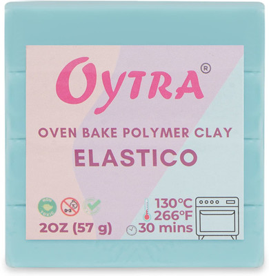 OYTRA Polymer Clay Elastico Series 57g / 2OZ Oven Bake Flexible Clay (Sky Blue) Art Clay(57 g)