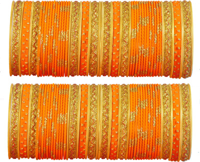 Zulka Get Your Traditions Metal Zircon Bangle Set(Pack of 104)