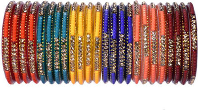 NMII Glass Agate Bangle Set(Pack of 24)