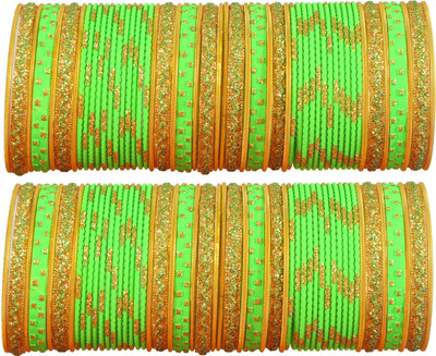 Zulka Get Your Traditions Metal Zircon Bangle Set(Pack of 104)