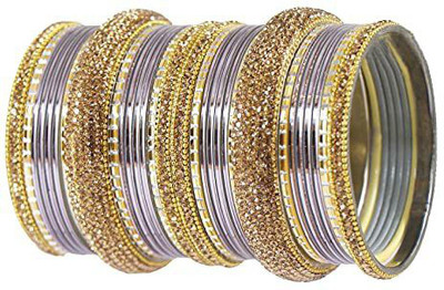 ZULKA Metal, Stone Bangle Set(Pack of 30)