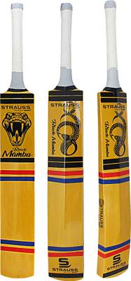 Strauss Cricket Bat Model Black Mamba Color Yellow Tennis