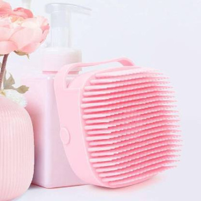 VRAVMO Shower Sponge,Silicone Soft Bath Brush with Shampoo Dispenser Body Scrubber