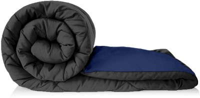 VERNIX Solid Double Comforter for  Mild Winter(Poly Cotton, NavyBlue & DarkGrey)
