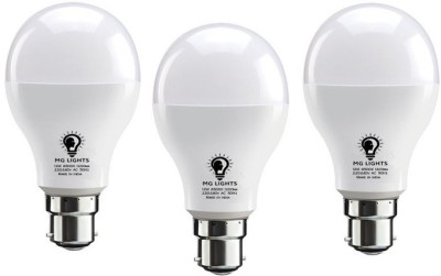 mg lights 12 W Standard B22 LED Bulb(White, Pack of 3)