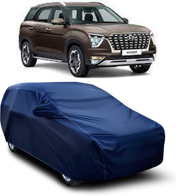 JEHOVA Car Cover For Hyundai Alcazar (With Mirror Pockets)(Blue)