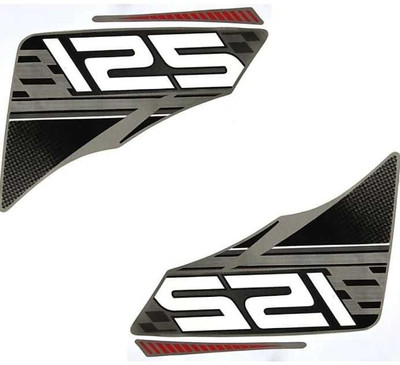 ESSAR AUTO LIGHTS Sticker & Decal for Bike(Silver, Red)
