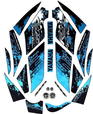 ESSAR AUTO LIGHTS Sticker & Decal for Bike(Blue, Black)