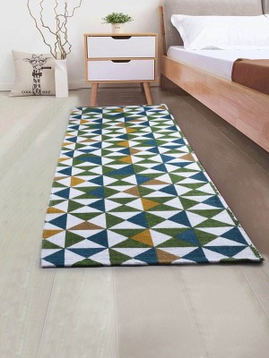 Saral Home Green Cotton Runner(2 ft,  X 6 ft, Rectangle)
