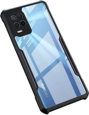 yarendra export Back Cover for Realme 8, Realme 8 Pro(Transparent, Black, Camera Bump Protector, Pack of: 1)