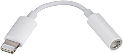 IMMUTABLE White Lightning Headphone Jack Adapter Connector Music Control J56 Phone Converter(IOS)