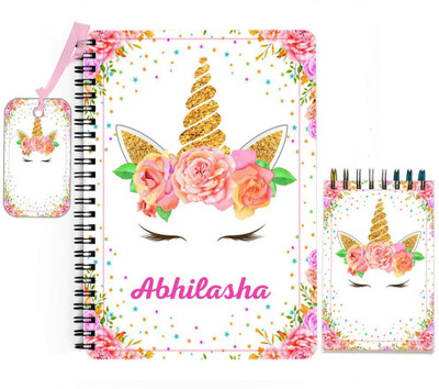 epheriwala Abhilasha Unicorn A5 Diary Ruled 140 Pages(Pink)
