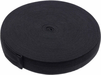 Lucknow Crafts Knitted Black Elastic(25 m)