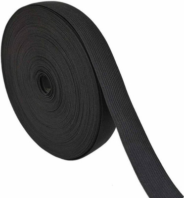 Lucknow Crafts Knitted Black Elastic(25 m)