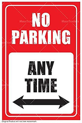 KREEPO NO PARKING ANY TIMEpack of 2 Emergency Sign