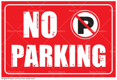 KREEPO NO PARKING pack of 2 Emergency Sign