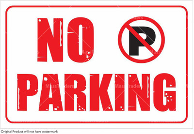 KREEPO NO PARKING pack of 2 Emergency Sign