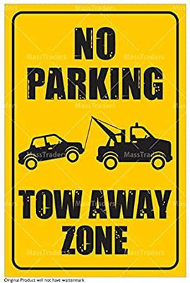 KREEPO NO PARKING , TOW AWAY ZONE pack of 2 Emergency Sign