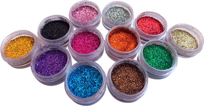 vizo Eyeshadow Powder (12 Colors Glitter Eyeshadow) Eye Shadow 9 g(Multicolor)