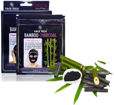 Autarky face tech bamboo charcoal peel off mask ( 25ML X 6 )(150 ml)